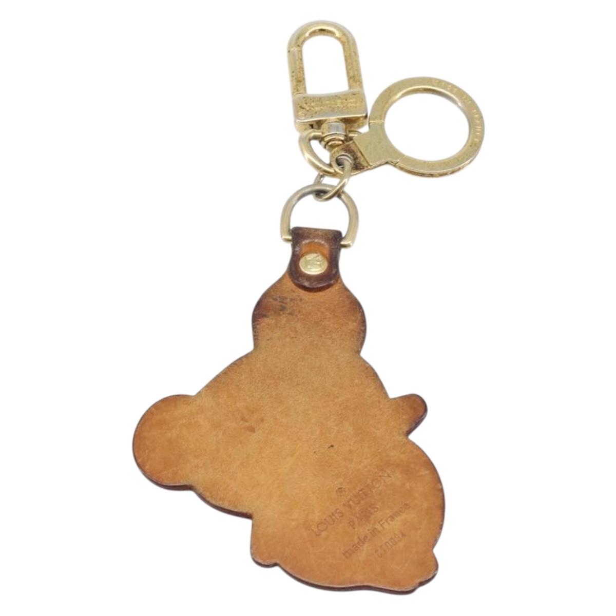 LOUIS VUITTON Takashi Murakami Porte Cles Panda Charm Leather M62637 Auth LN270