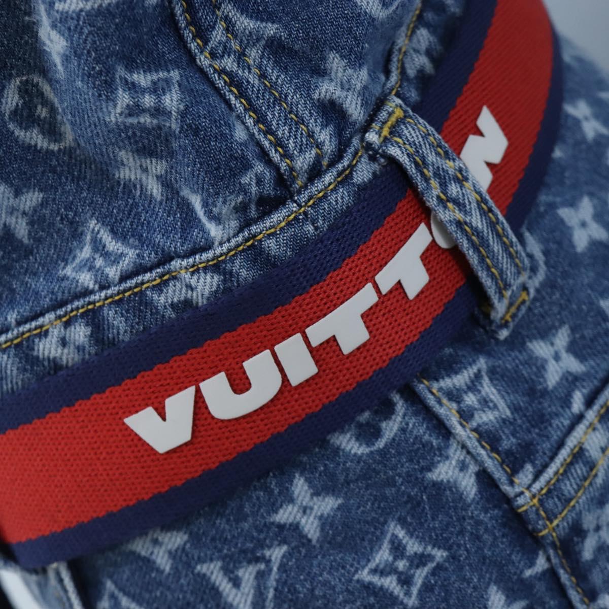 LOUIS VUITTON Monogram Denim Dress 34 Blue LV Auth LN271M