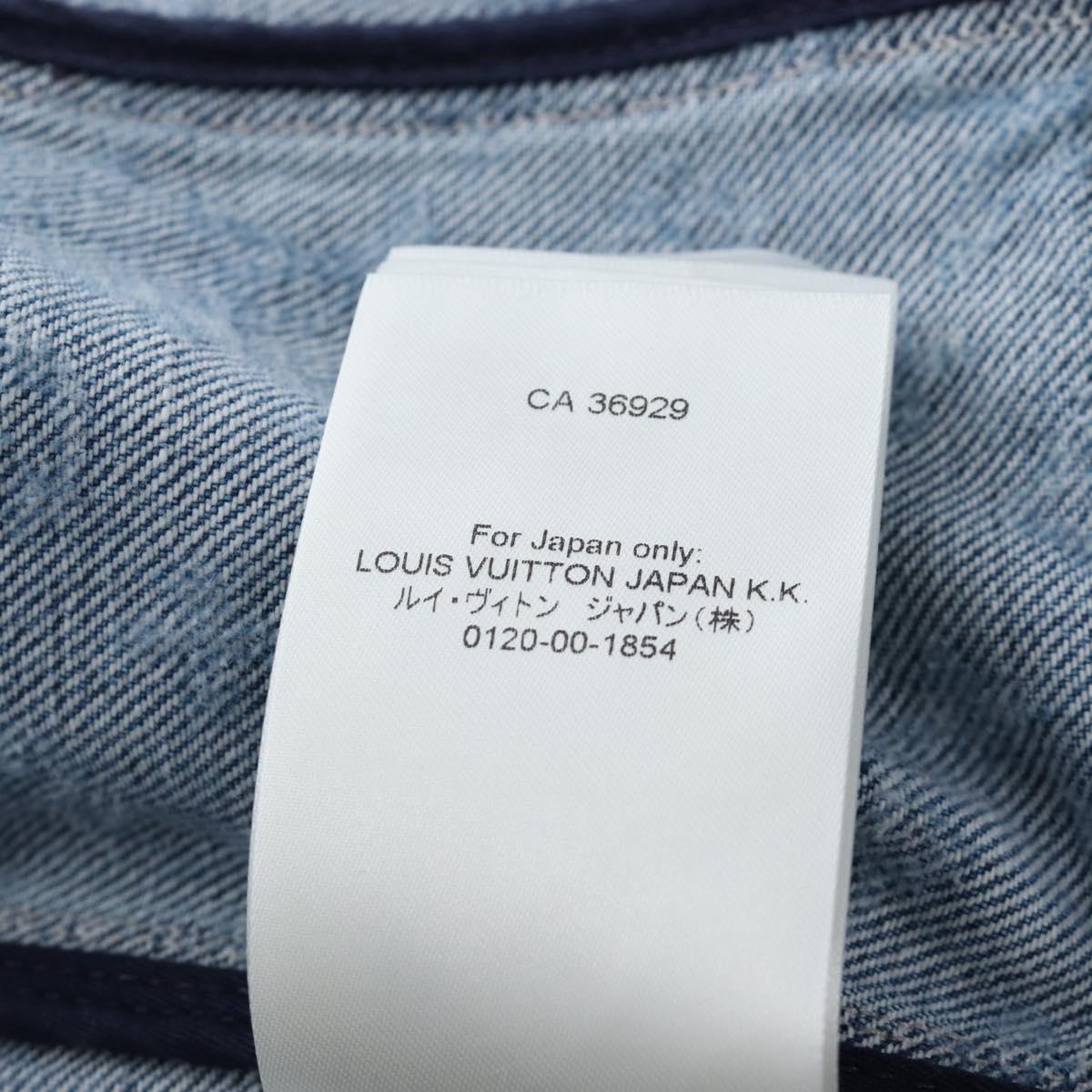 LOUIS VUITTON Monogram Denim Dress 34 Blue LV Auth LN271M