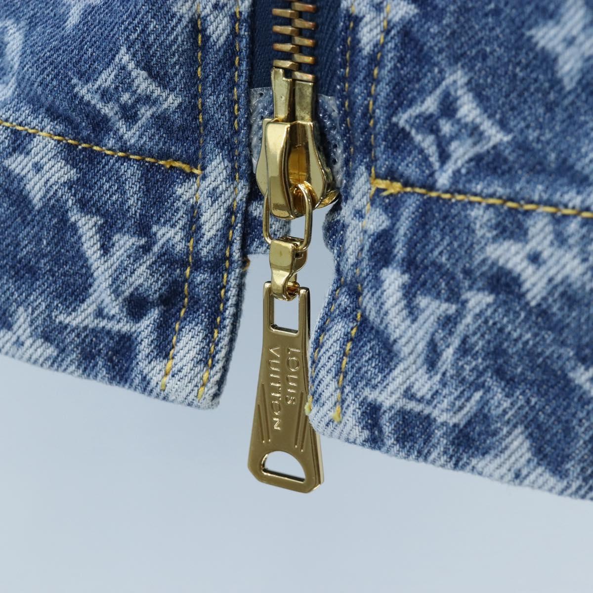 LOUIS VUITTON Monogram Denim Dress 34 Blue LV Auth LN271M