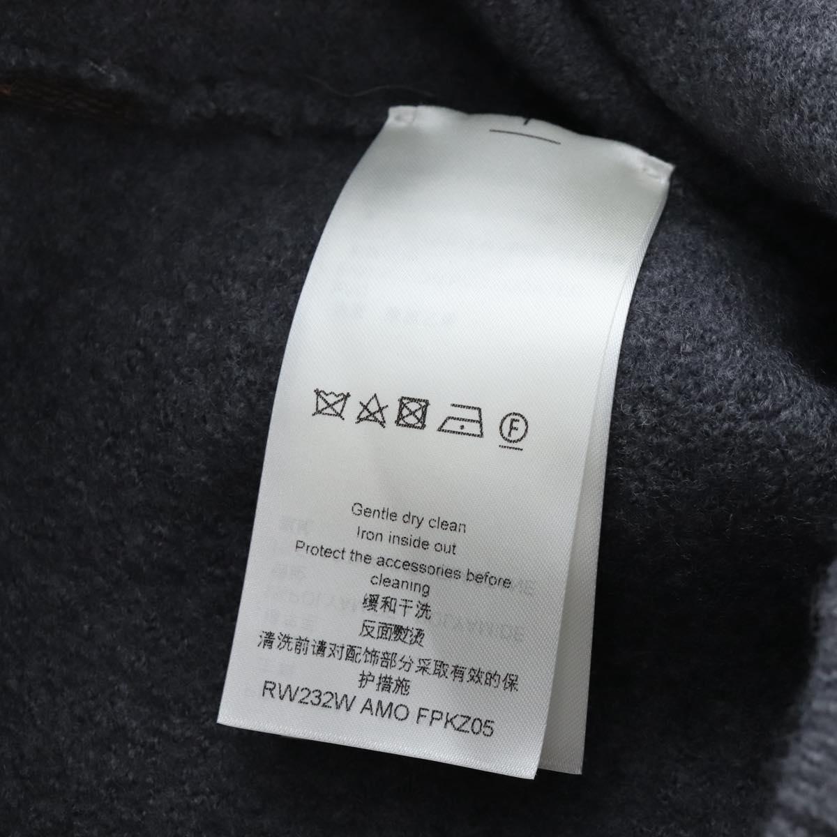 LOUIS VUITTON Skirt Wool S Gray LV Auth LN273M