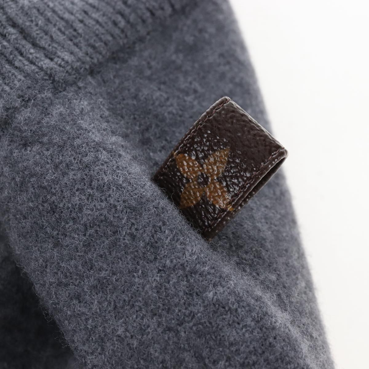LOUIS VUITTON Skirt Wool S Gray LV Auth LN273M