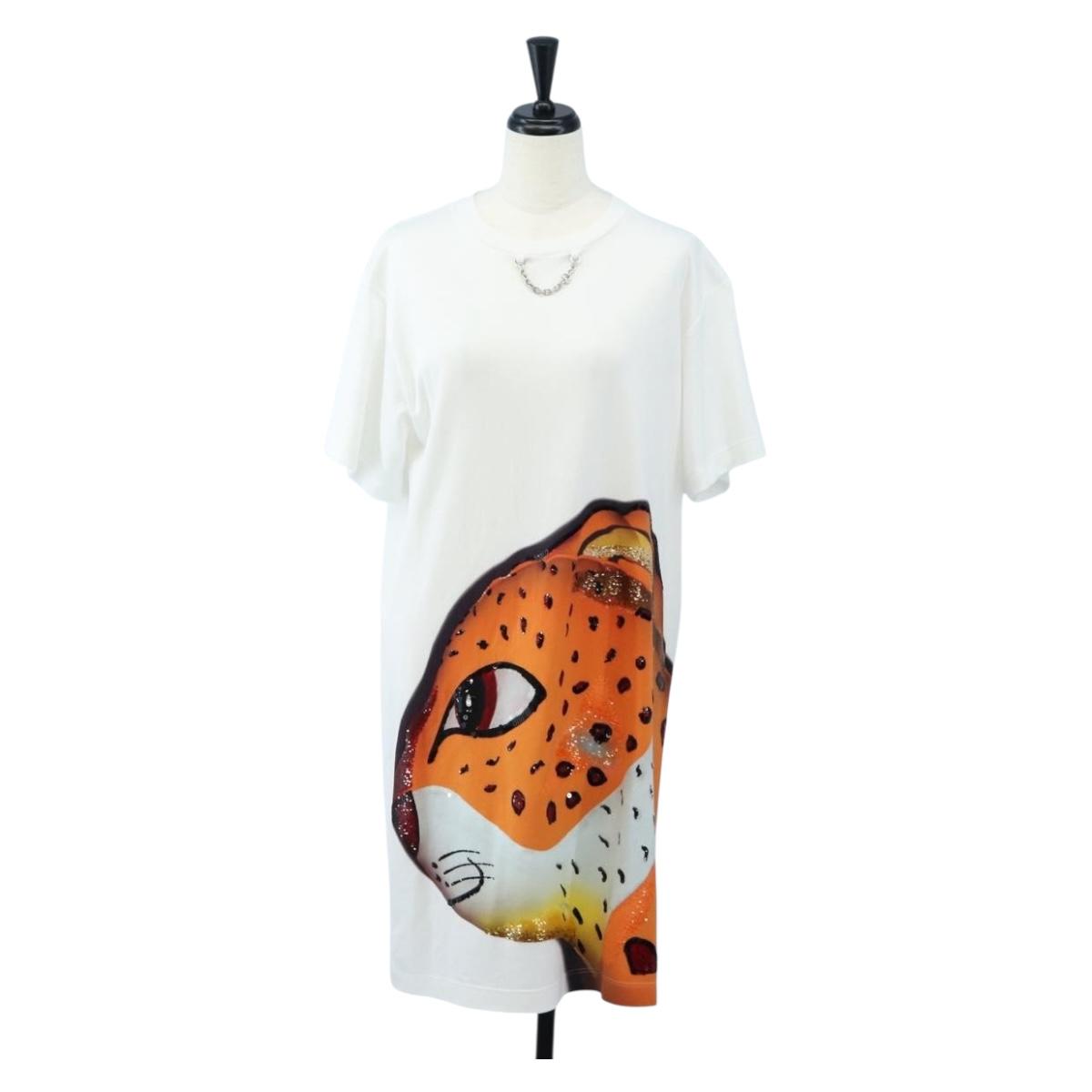 LOUIS VUITTON T Shirt Dress Cotton Sun Yitian collaboration XS White Auth LN274M