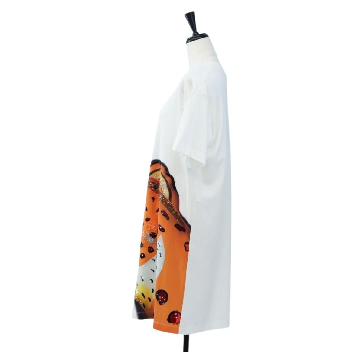 LOUIS VUITTON T Shirt Dress Cotton Sun Yitian collaboration XS White Auth LN274M