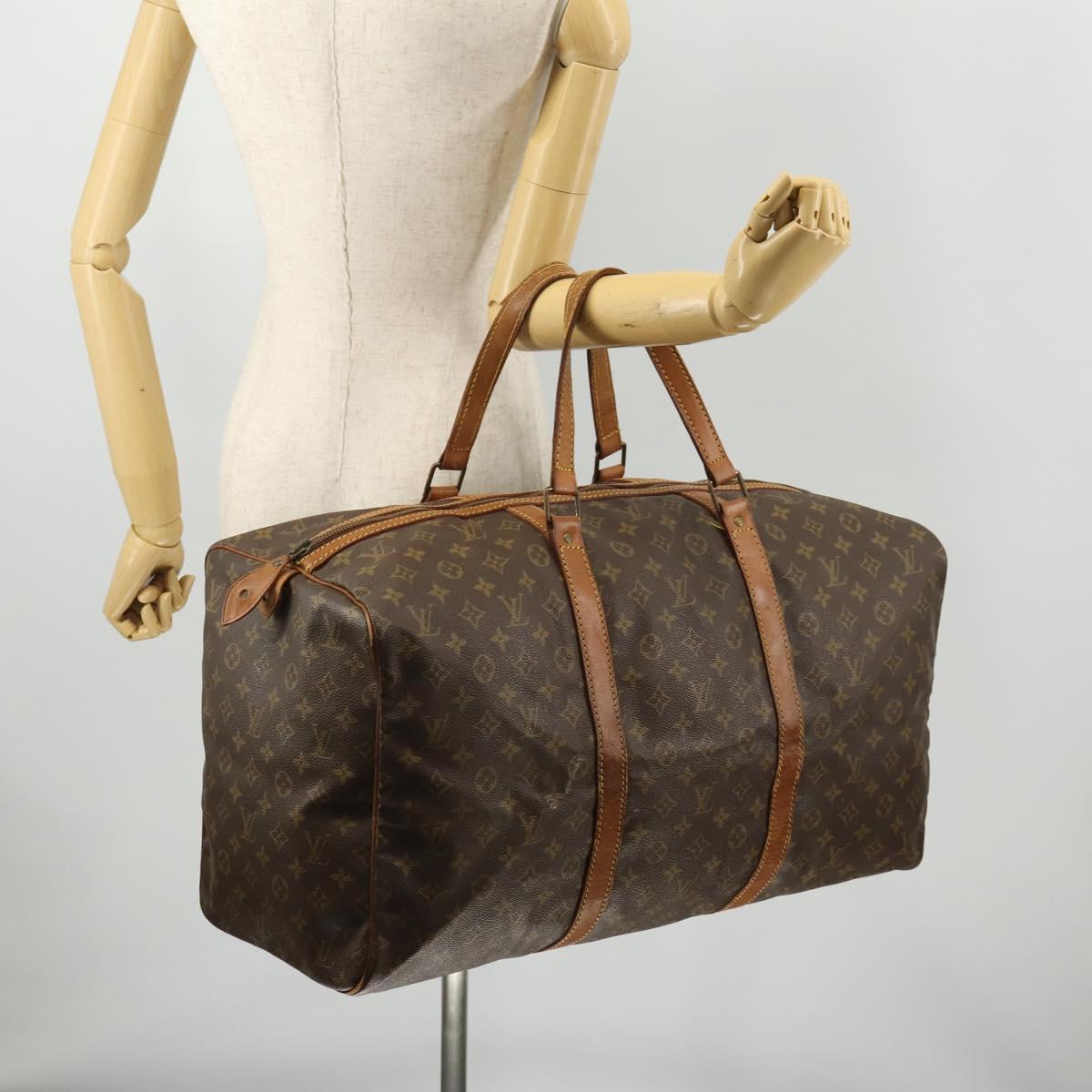 LOUIS VUITTON Monogram Sac Souple 55 Boston Bag M41622 LV Auth LNZ001