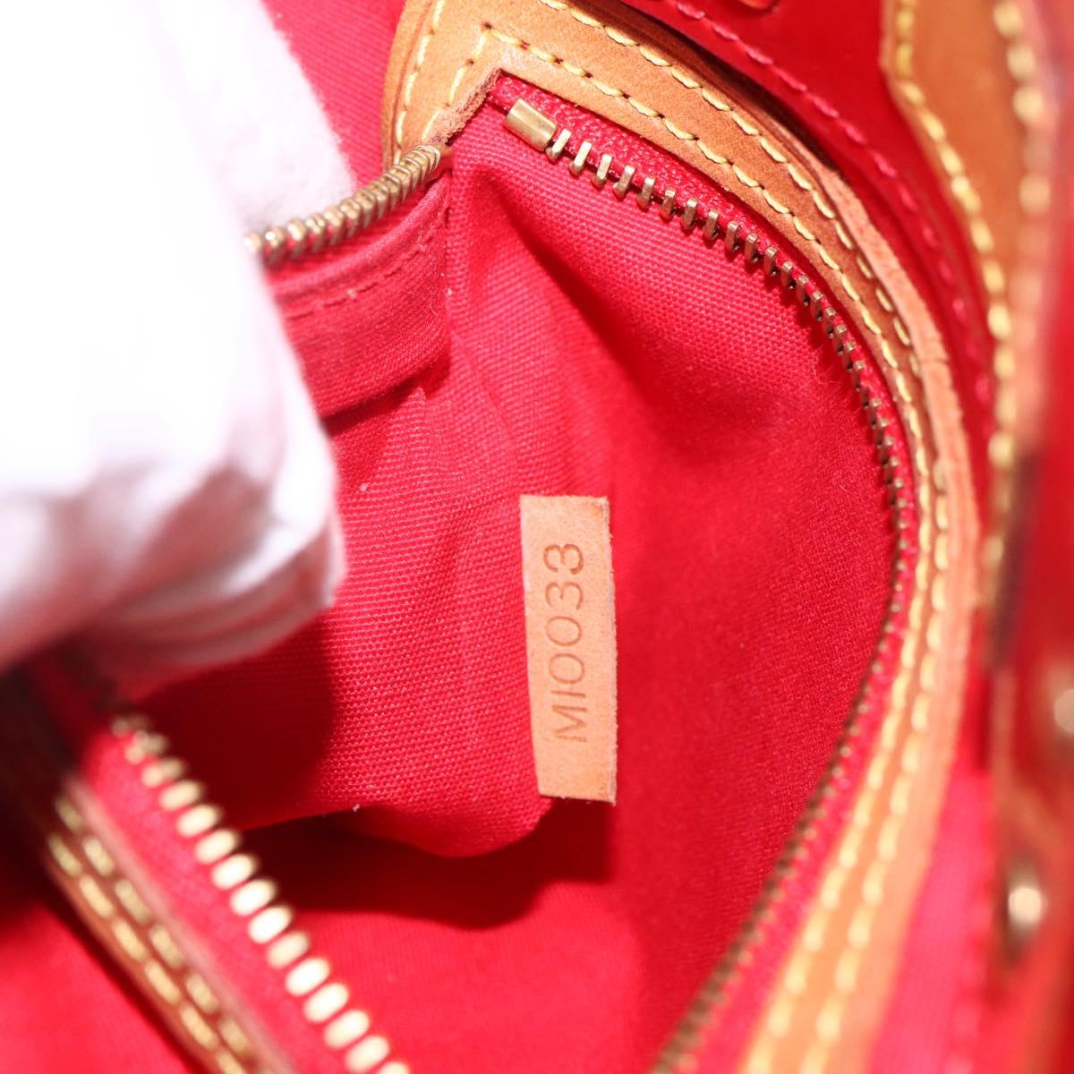 LOUIS VUITTON Monogram Vernis Reade PM Hand Bag Red Rouge M91088 LV Auth LNZ010