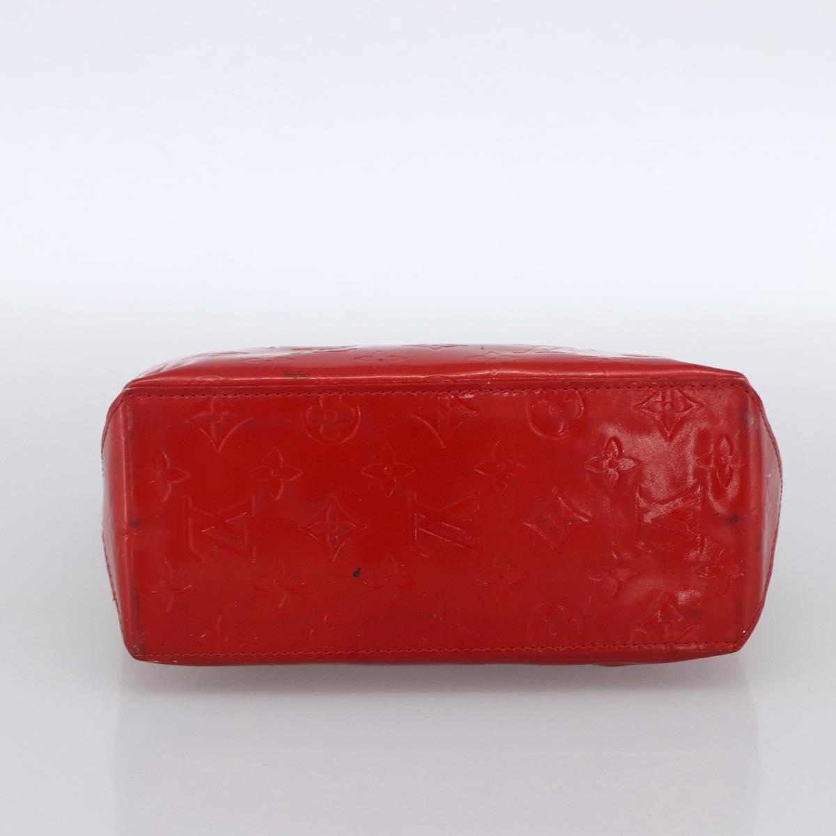 LOUIS VUITTON Monogram Vernis Reade PM Hand Bag Red Rouge M91088 LV Auth LNZ010