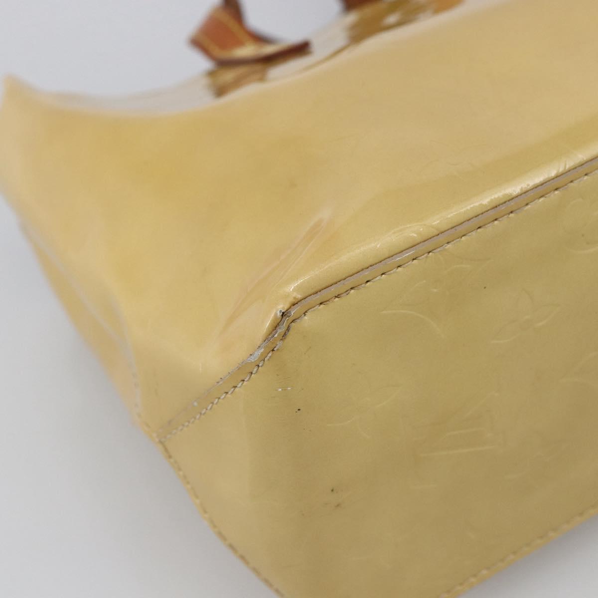 LOUIS VUITTON Monogram Vernis Reade PM Hand Bag Beige M91334 LV Auth LNZ014