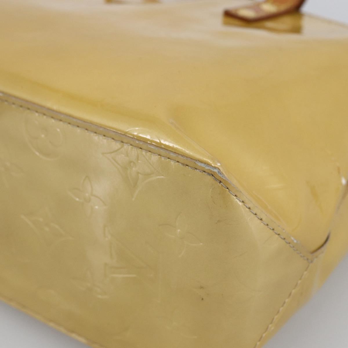 LOUIS VUITTON Monogram Vernis Reade PM Hand Bag Beige M91334 LV Auth LNZ014