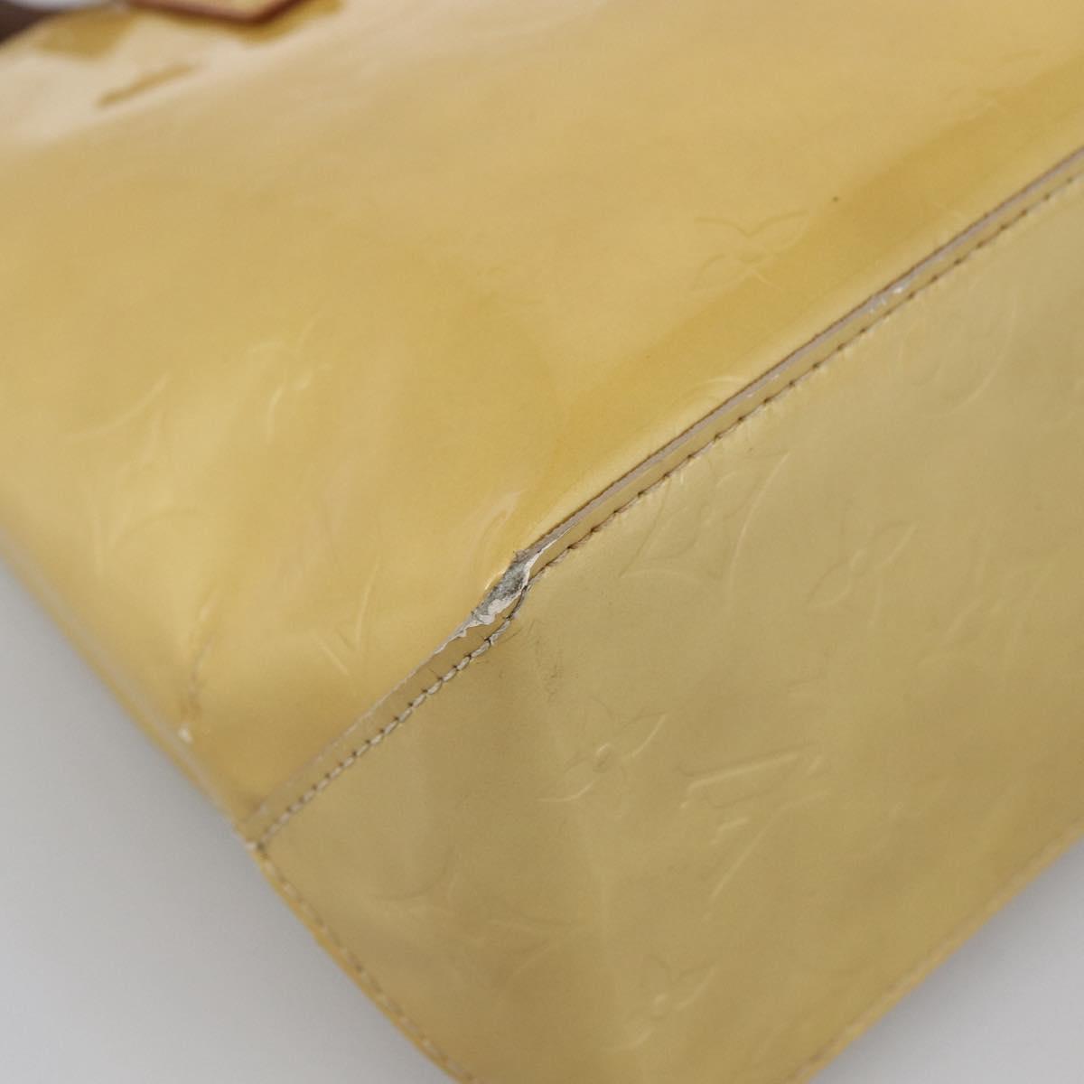 LOUIS VUITTON Monogram Vernis Reade PM Hand Bag Beige M91334 LV Auth LNZ014