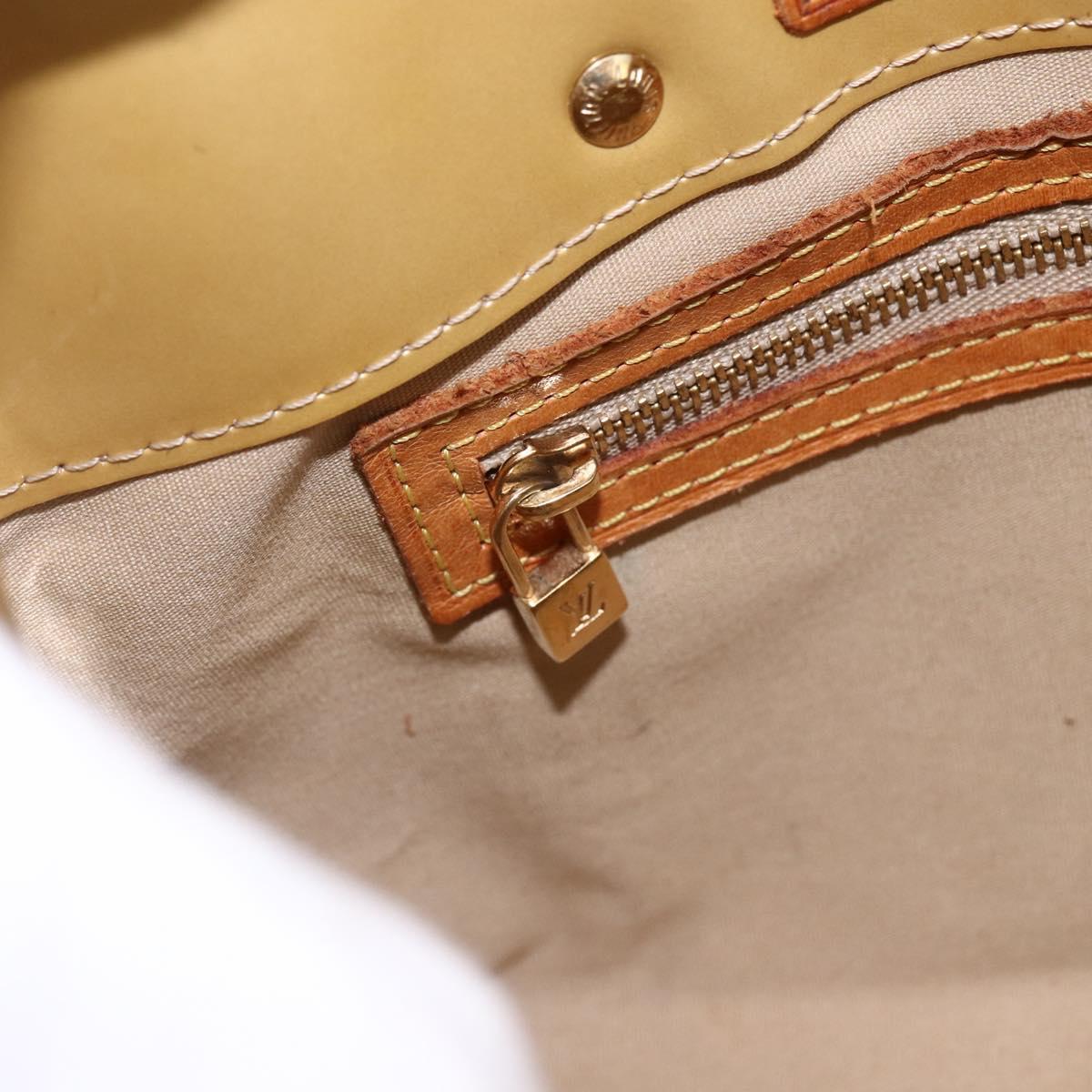 LOUIS VUITTON Monogram Vernis Reade PM Hand Bag Beige M91334 LV Auth LNZ014