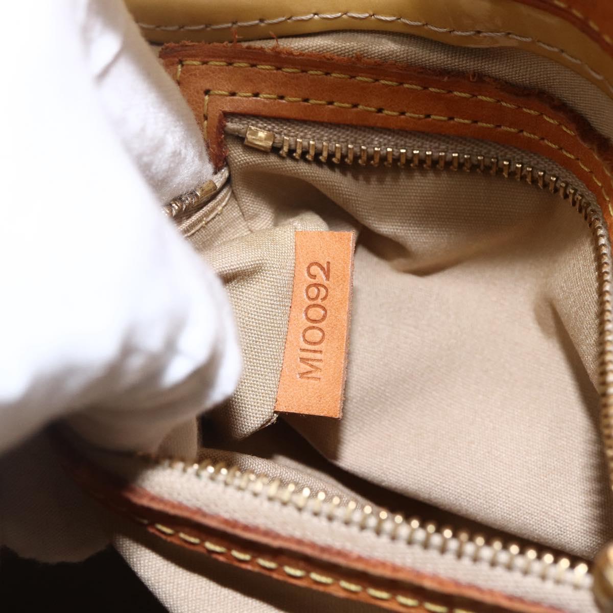 LOUIS VUITTON Monogram Vernis Reade PM Hand Bag Beige M91334 LV Auth LNZ014
