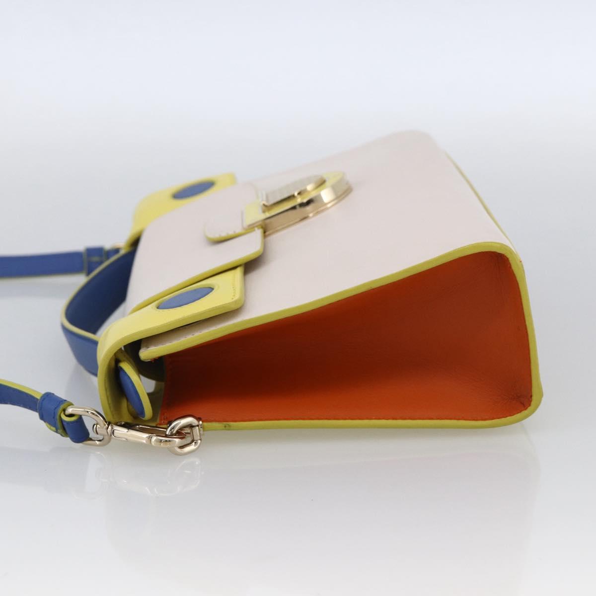 Christian Dior Shoulder Bag Leather 2way Multicolor Gold Auth LNZ023V