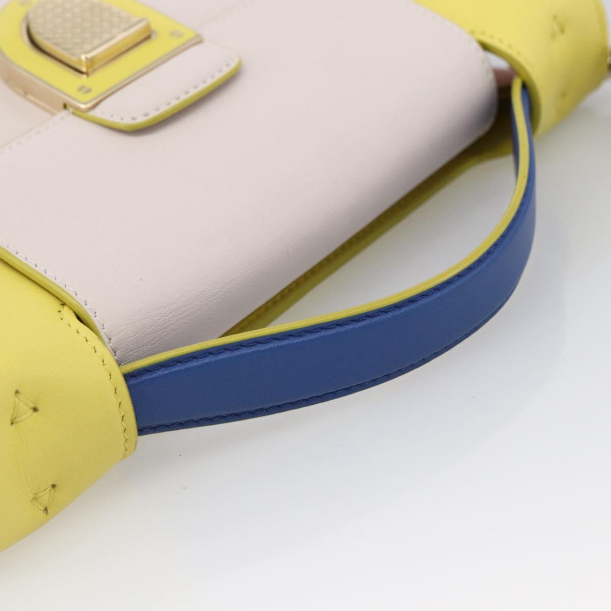 Christian Dior Shoulder Bag Leather 2way Multicolor Gold Auth LNZ023V