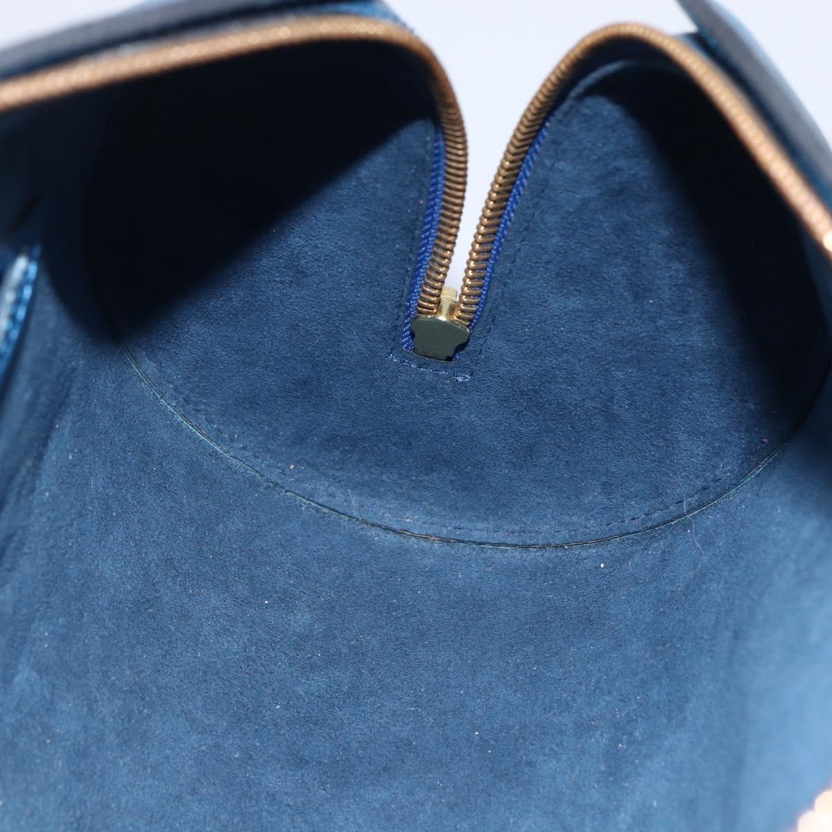 LOUIS VUITTON Epi Soufflot Hand Bag Blue M52225 LV Auth LNZ026