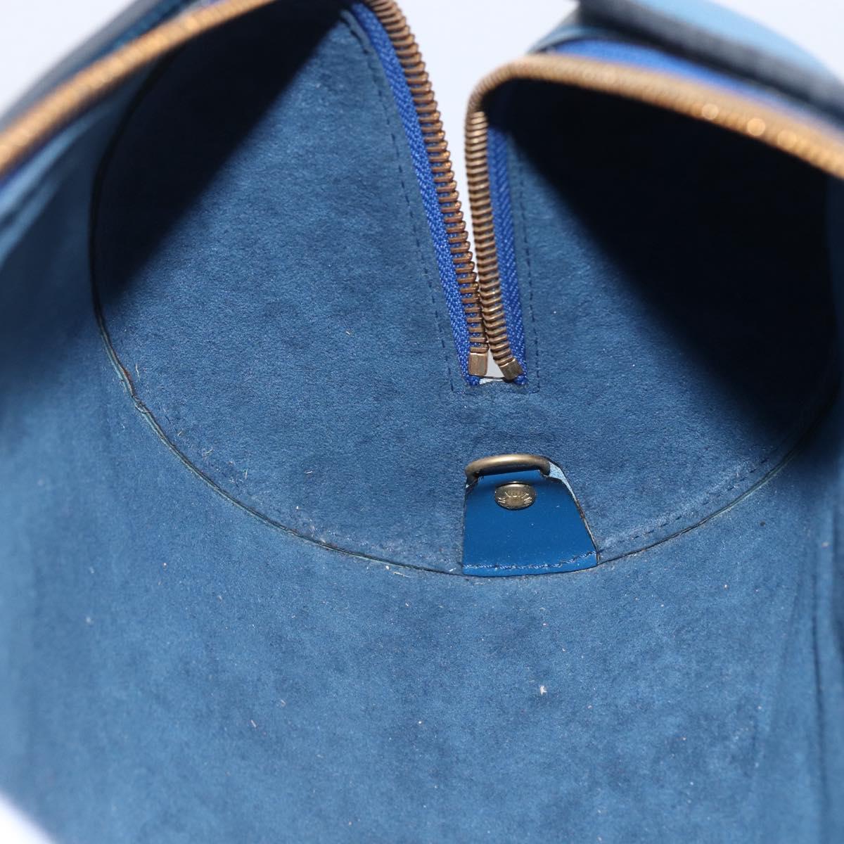 LOUIS VUITTON Epi Soufflot Hand Bag Blue M52225 LV Auth LNZ026