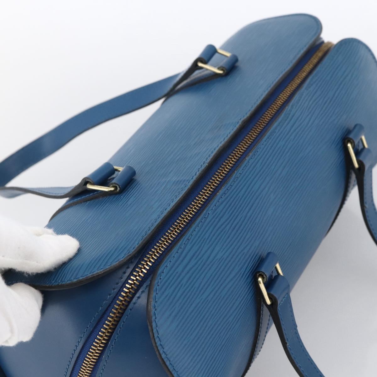 LOUIS VUITTON Epi Soufflot Hand Bag Blue M52225 LV Auth LNZ026