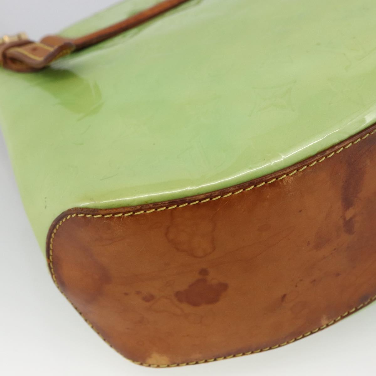 LOUIS VUITTON Vernis Biscayne Bay GM Shoulder Bag Peppermint M91285 Auth LNZ031