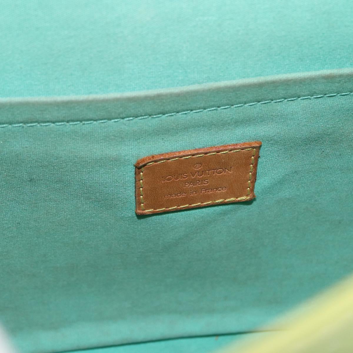 LOUIS VUITTON Vernis Biscayne Bay GM Shoulder Bag Peppermint M91285 Auth LNZ031