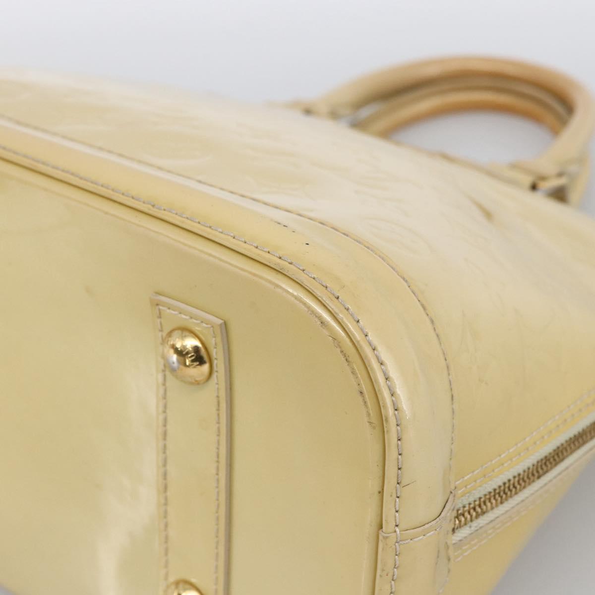 LOUIS VUITTON Monogram Vernis Alma PM Hand Bag Broncorail M91445 LV Auth LNZ034