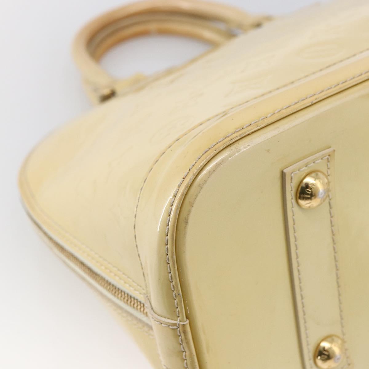 LOUIS VUITTON Monogram Vernis Alma PM Hand Bag Broncorail M91445 LV Auth LNZ034