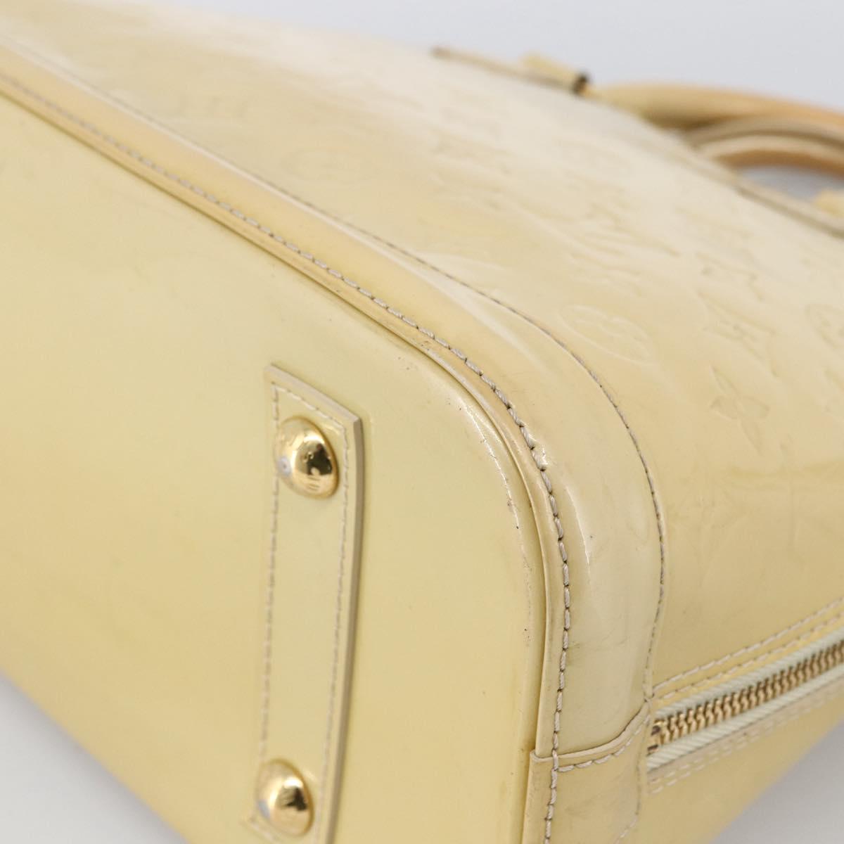 LOUIS VUITTON Monogram Vernis Alma PM Hand Bag Broncorail M91445 LV Auth LNZ034