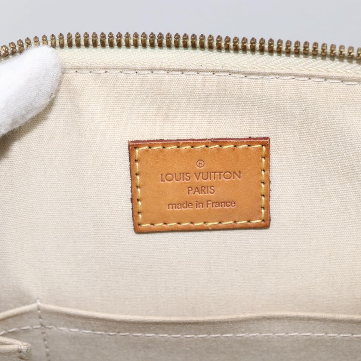 LOUIS VUITTON Monogram Vernis Alma PM Hand Bag Broncorail M91445 LV Auth LNZ034