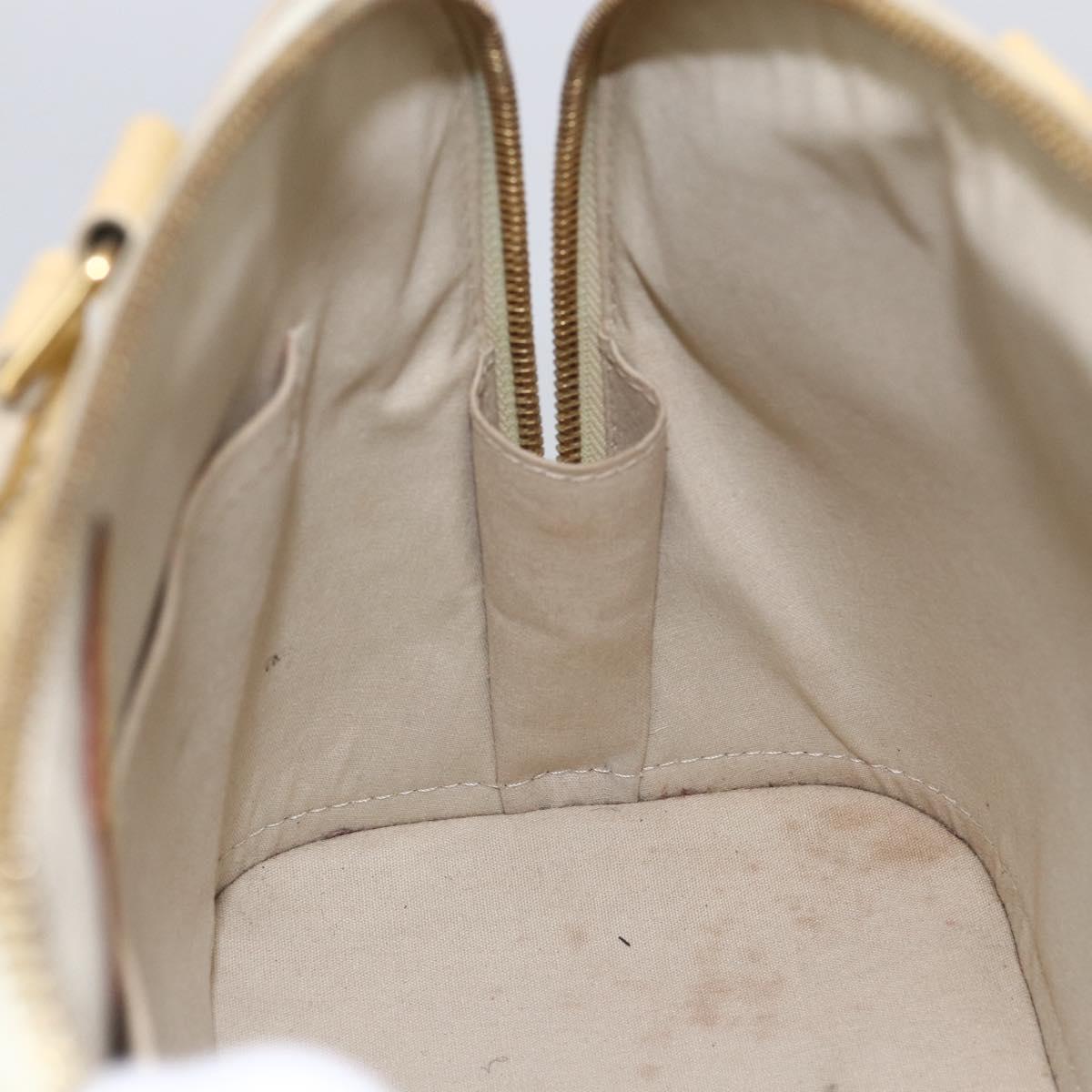 LOUIS VUITTON Monogram Vernis Alma PM Hand Bag Broncorail M91445 LV Auth LNZ034
