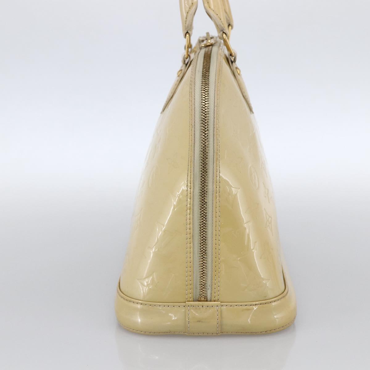 LOUIS VUITTON Monogram Vernis Alma PM Hand Bag Broncorail M91445 LV Auth LNZ034