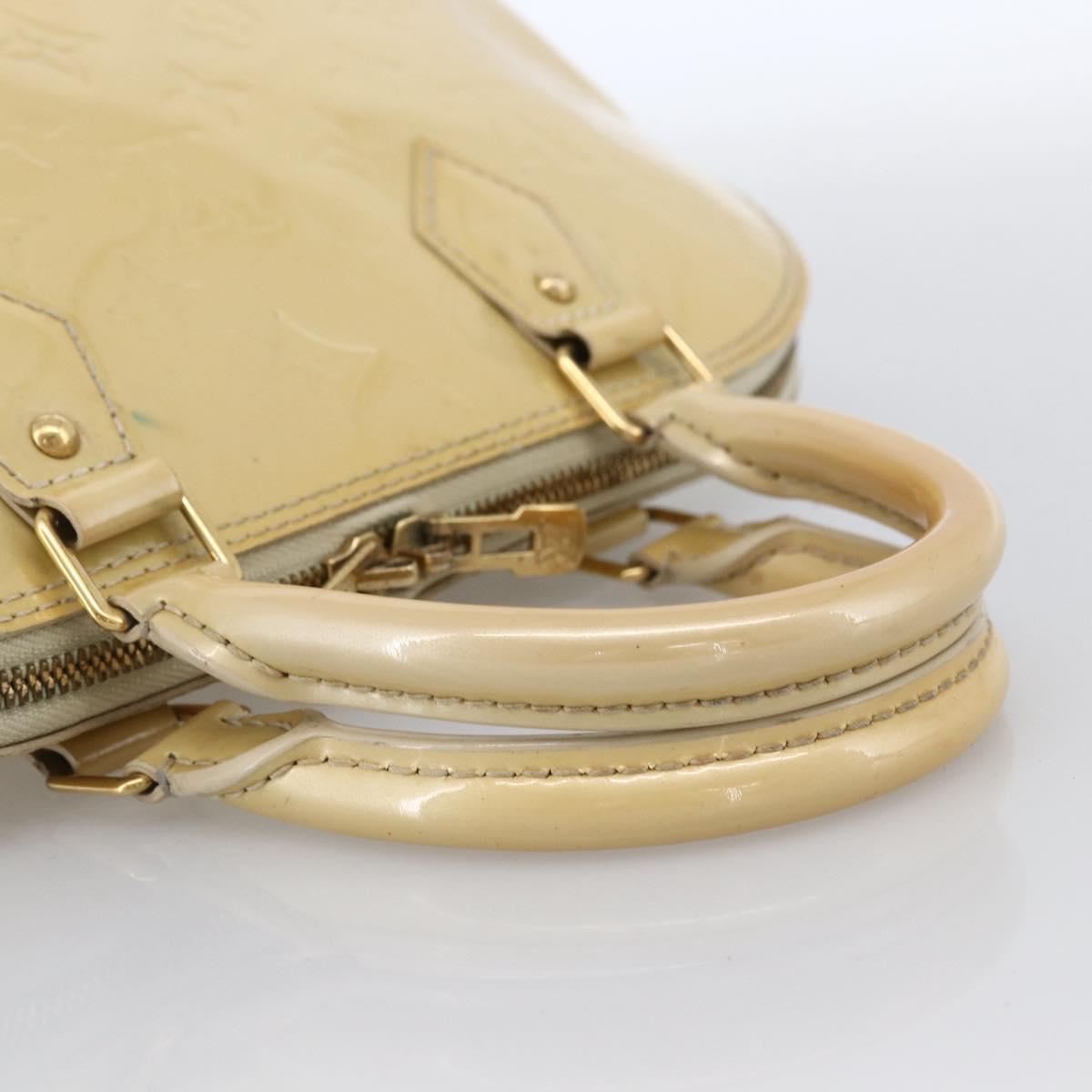 LOUIS VUITTON Monogram Vernis Alma PM Hand Bag Broncorail M91445 LV Auth LNZ034