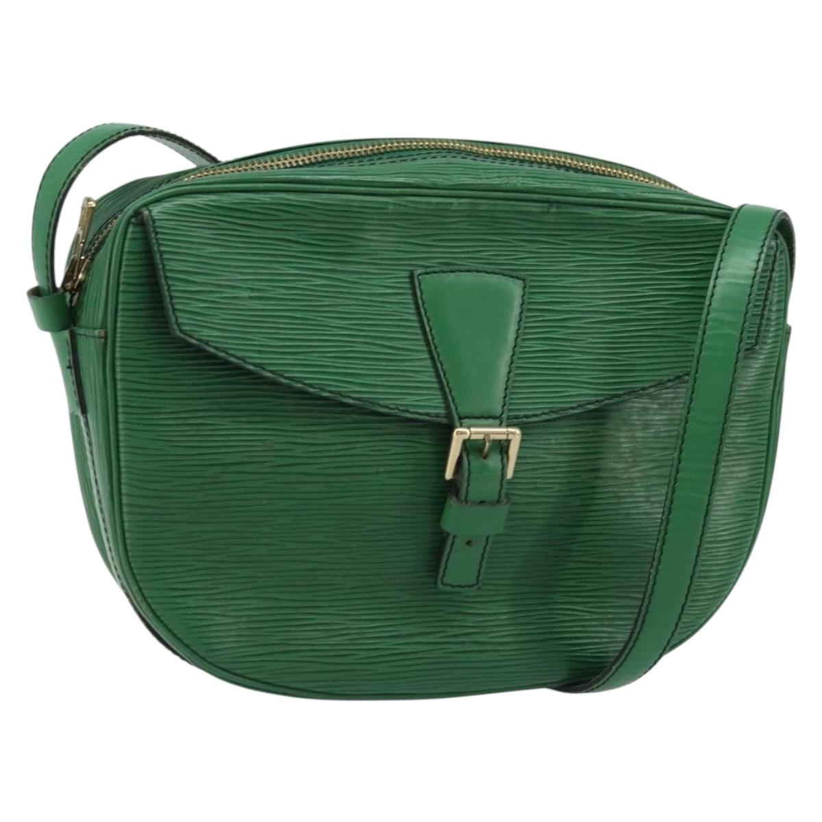 LOUIS VUITTON Epi Jeune Fille MM Shoulder Bag Green M52154 LV Auth LNZ042