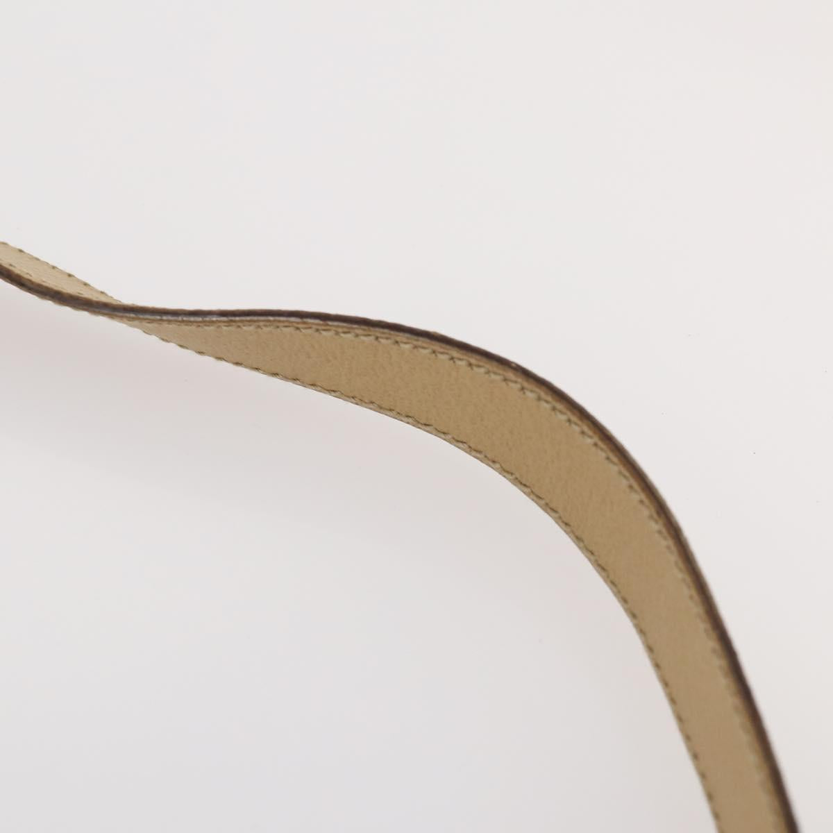 GUCCI Bamboo Hand Bag Suede 2way Beige Gold Auth LNZ043