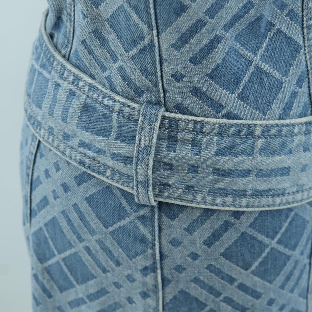 BURBERRY Nova Check One Piece Denim Blue Auth LNZ046V