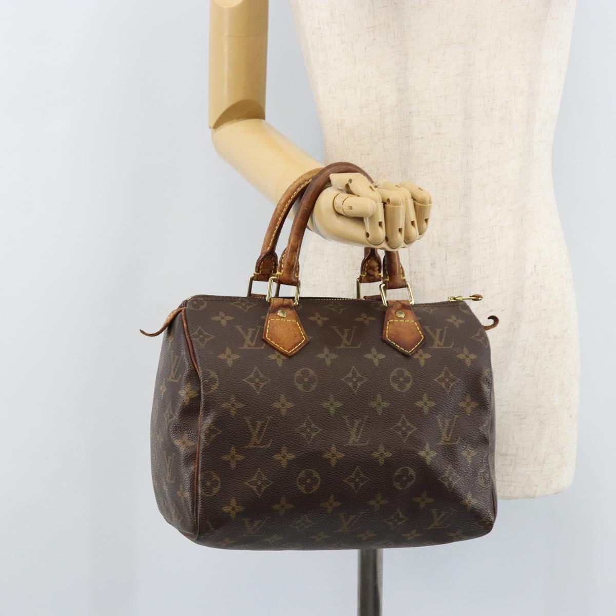 LOUIS VUITTON Monogram Speedy 25 Hand Bag M41528 LV Auth LNZ049