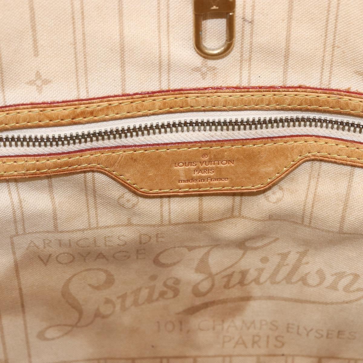 LOUIS VUITTON Damier Azur Neverfull MM Tote Bag N41605 LV Auth LNZ052