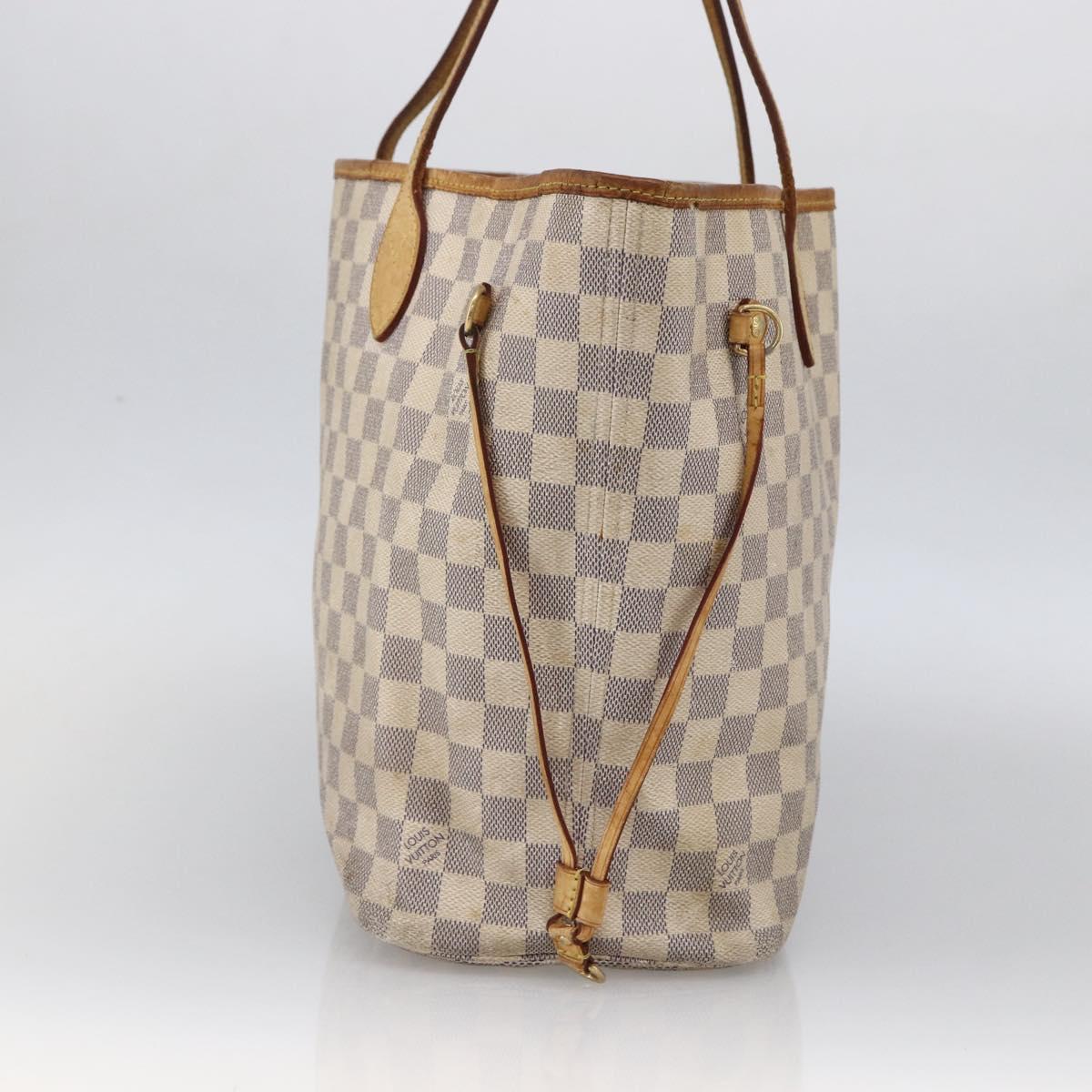 LOUIS VUITTON Damier Azur Neverfull MM Tote Bag N41605 LV Auth LNZ052