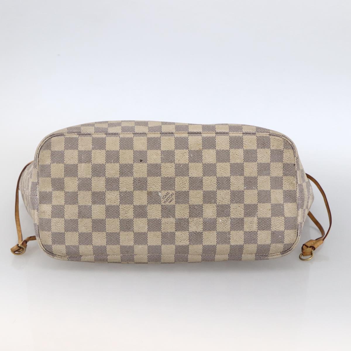 LOUIS VUITTON Damier Azur Neverfull MM Tote Bag N41605 LV Auth LNZ052