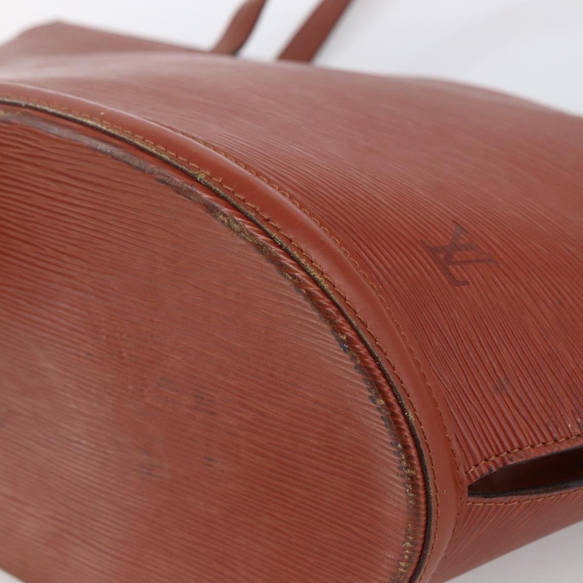 LOUIS VUITTON Epi Saint Jacques Shopping Bag Brown M52263 LV Auth LNZ054