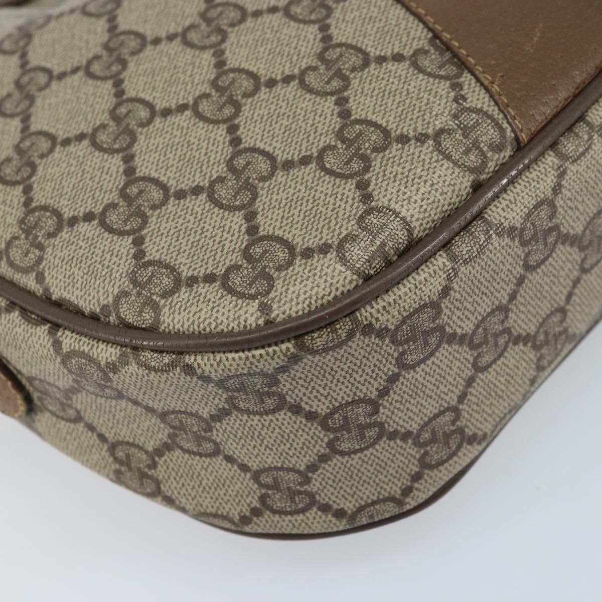GUCCI GG Supreme Web Sherry Line Clutch Bag PVC Beige Gold 89 01 034 Auth LNZ056