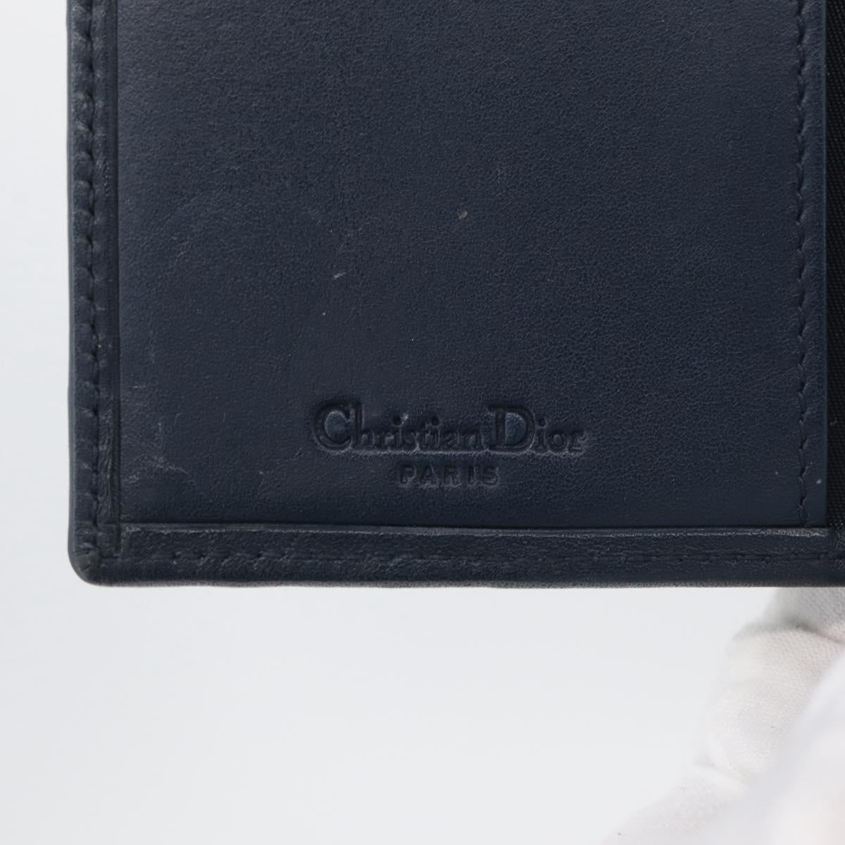 Christian Dior Trotter Canvas Day Planner Cover Navy Gold Auth LNZ057