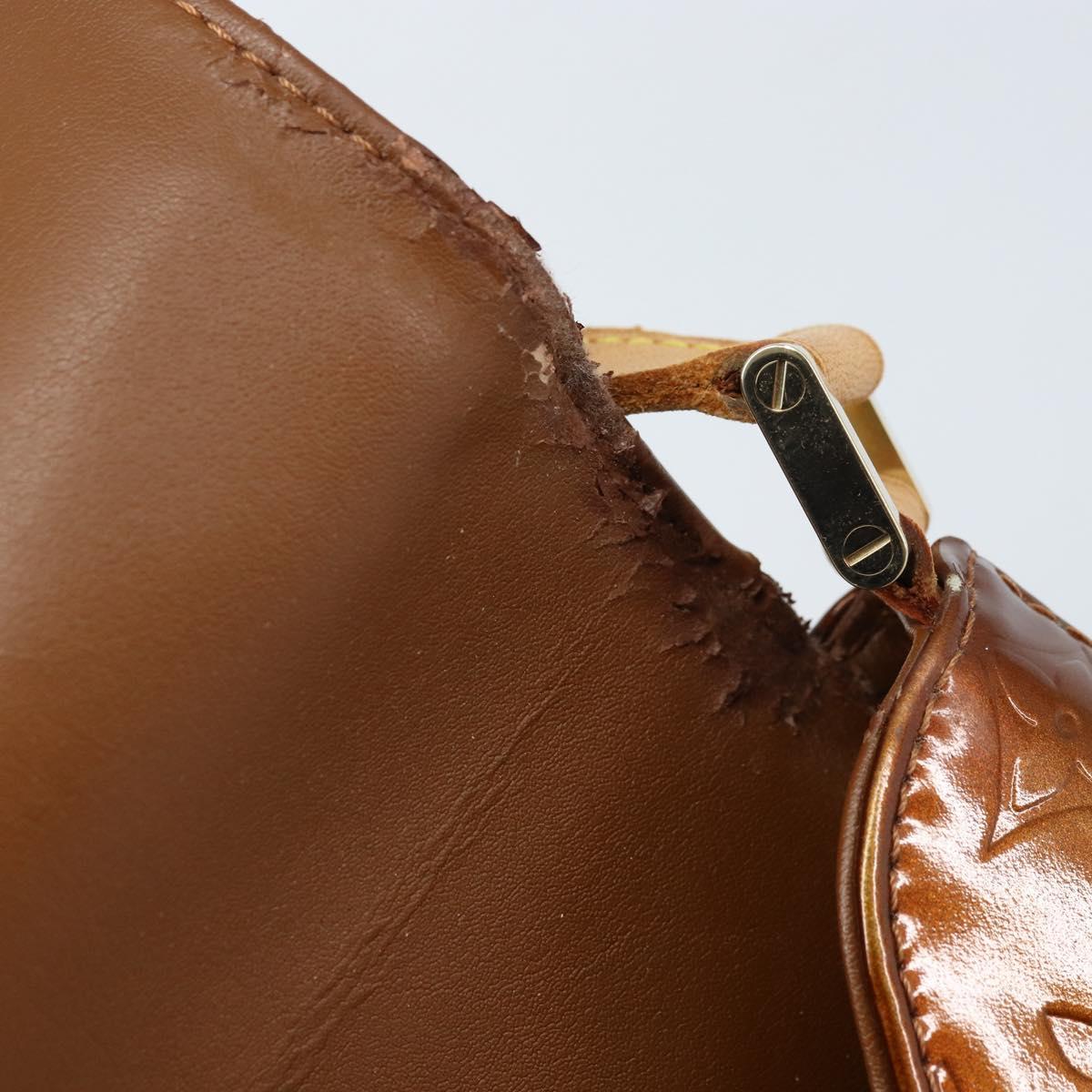 LOUIS VUITTON Monogram Vernis Thompson Street Bag Bronze M91124 LV Auth LNZ063