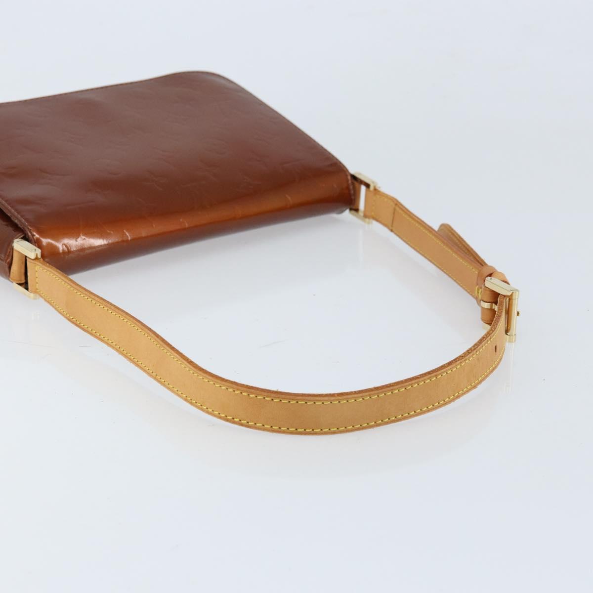 LOUIS VUITTON Monogram Vernis Thompson Street Bag Bronze M91124 LV Auth LNZ063