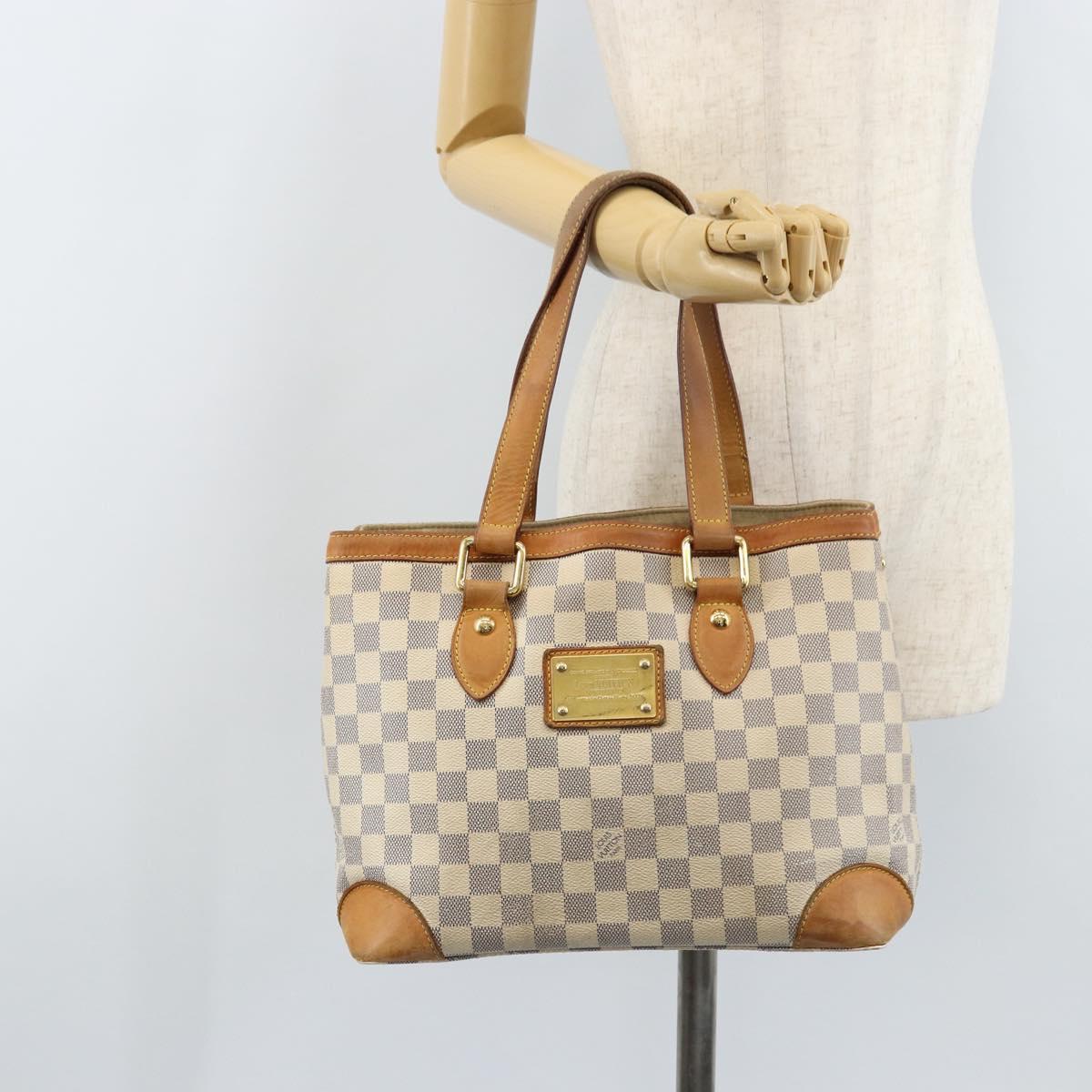LOUIS VUITTON Damier Azur Hampstead PM Tote Bag N51207 LV Auth LNZ073
