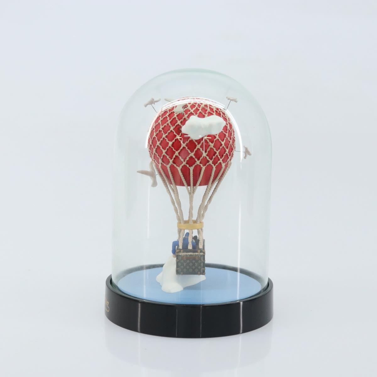 LOUIS VUITTON Maruaero Glass Dome Snow Globe Glass Red LV Auth LNZ079