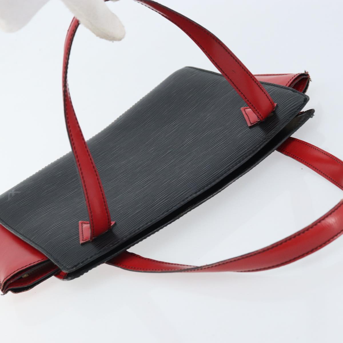 LOUIS VUITTON Epi Bicolor Varenne Hand Bag Black Red M52387 LV Auth LNZ095