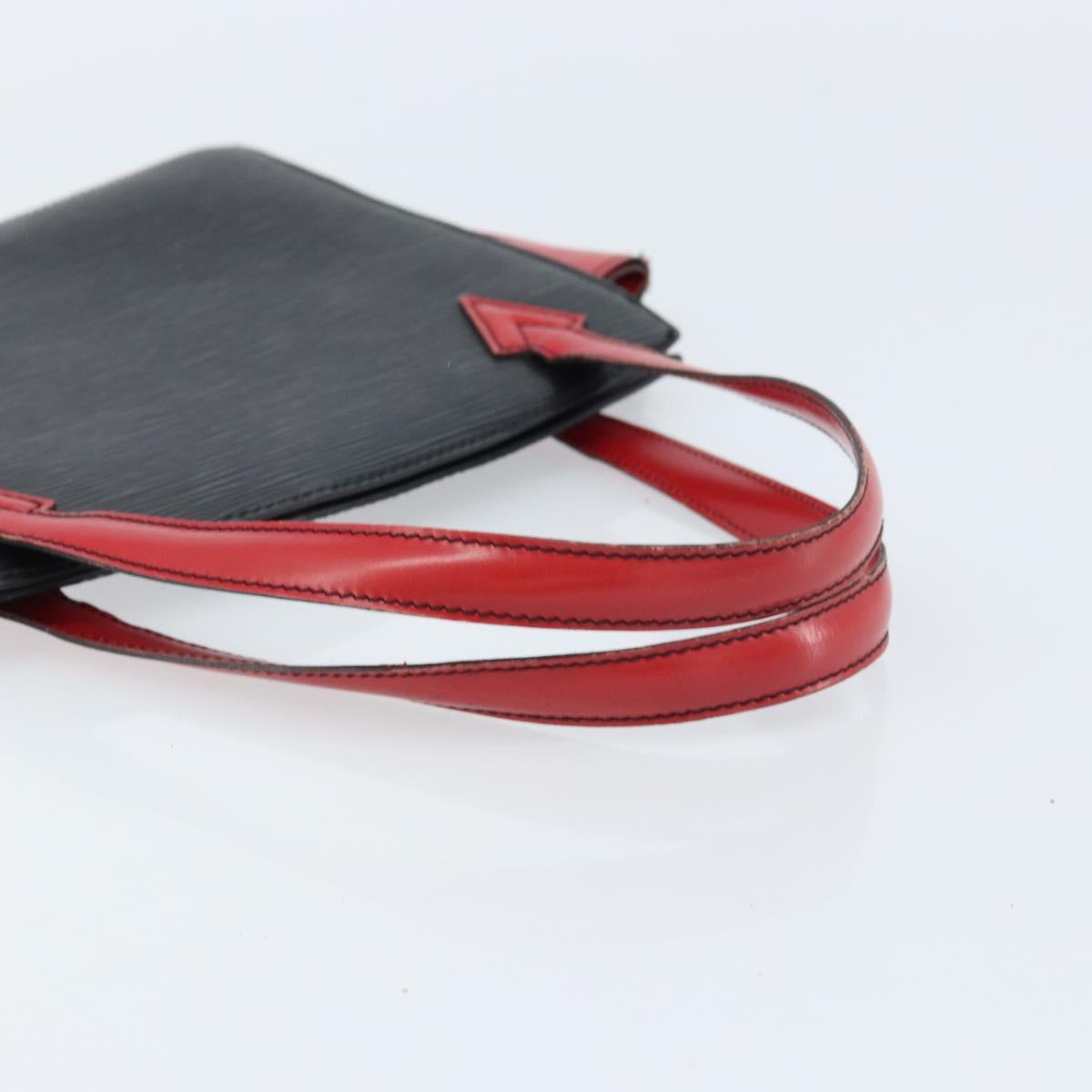 LOUIS VUITTON Epi Bicolor Varenne Hand Bag Black Red M52387 LV Auth LNZ095
