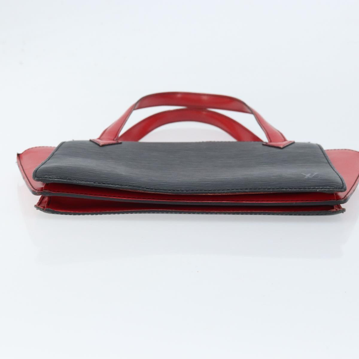 LOUIS VUITTON Epi Bicolor Varenne Hand Bag Black Red M52387 LV Auth LNZ095