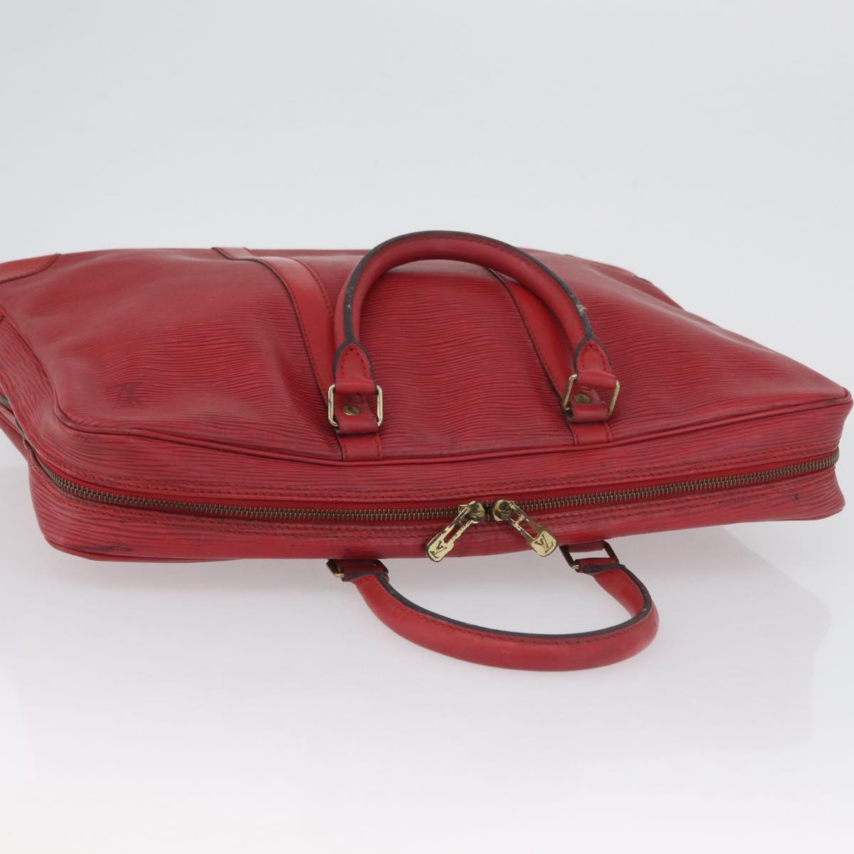 LOUIS VUITTON Epi Porte Documents Voyage Business Bag Red M54477 LV Auth LNZ1011