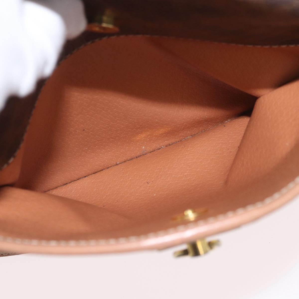 CELINE Macadam Canvas Shoulder Bag PVC Leather Brown Gold Auth BSZ634