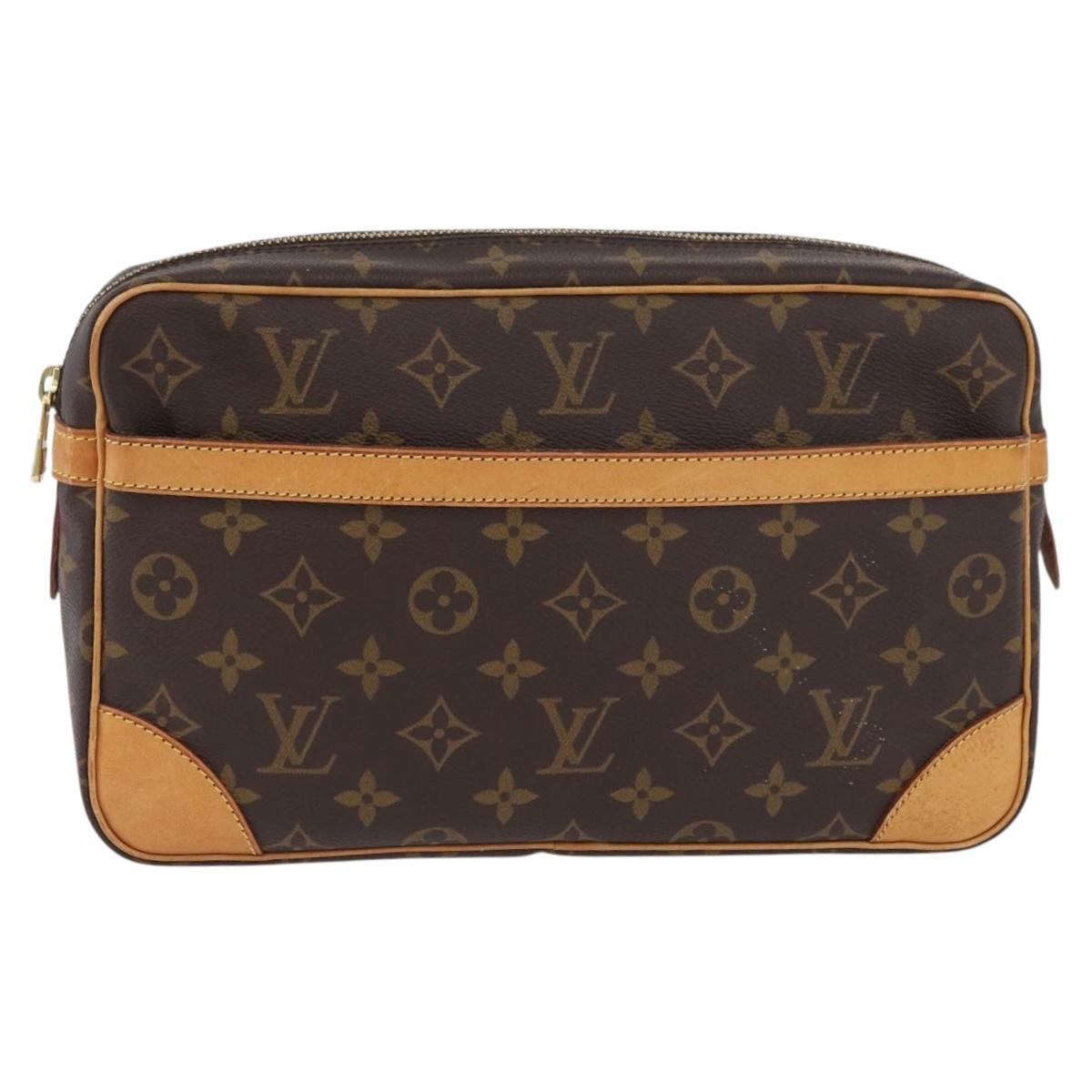 LOUIS VUITTON Monogram Compiegne 28 Clutch Bag M51845 LV Auth BSZ636